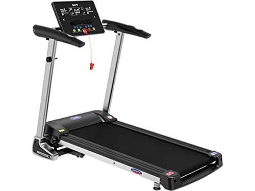 Clover Fitness T800 - Cinta de Correr Inteligente Plegable con Bluetooth, Velocidad Maxima 12,8 km/h, Motor silencioso de 2000 W, Superficie de Carrera 40x110cm, pulsómetro Incorporado