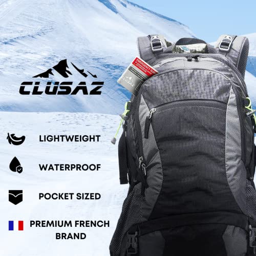 CLUSAZ 6 Manta Termica Supervivencia XL, Emergencia Mylar Manta, Botiquin Manta para Coche, Camping, Montaña Senderismo, Mochila, Fria, Aislante Primeros Auxilios, Kit Supervivencia