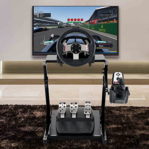 CO-Z Soporte de Volante Plegable para Logitech GT G25, G27, G29 y G920, Simulador de Conducción para Carreras Racing Gaming Gear para PS3, PS4 sin Pedales ni Volante