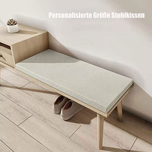 Cojines para Bancos Tamaño Personalizado, para Asiento de Silla Larga Interior/Exterior, Parte Inferior Antideslizante, para Jardín, Muebles, Terraza,Columpio, 3cm Espesor