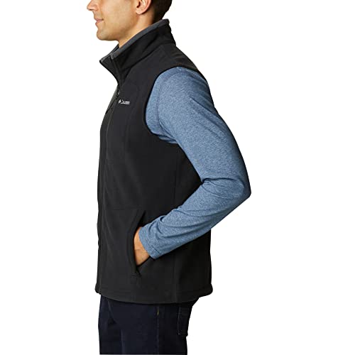 Columbia Fast Trek Fleece Vest - Chaleco para Hombre, Color Negro, Talla XL