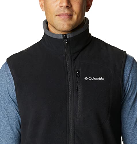 Columbia Fast Trek Fleece Vest - Chaleco para Hombre, Color Negro, Talla XL