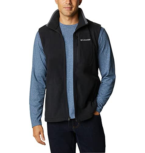 Columbia Fast Trek Fleece Vest - Chaleco para Hombre, Color Negro, Talla XL