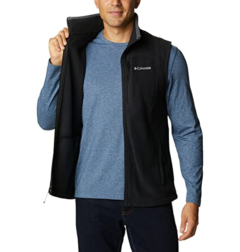 Columbia Fast Trek Fleece Vest - Chaleco para Hombre, Color Negro, Talla XL