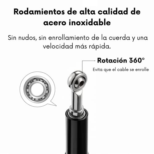 Comba Crossfit Profesional de Aluminio, Combas Fitness con Rodamientos y Mango Antideslizante, Jump Rope, Cuerda de Saltar Boxeo. Para Mujer y Hombre (Azul)