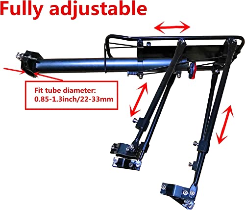 COMINGFIT® Capacidad de 80 kg, portabicicletas Ajustable Portaequipajes-Estante Súper Fuerte Mejora Estante para Bicicletas 4-Strong-Leg Bicycle Carrier