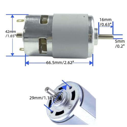 CONQUERALL 775 Motor 12V/24V 8000-16000 RPM Motor de CC de alta potencia con soporte