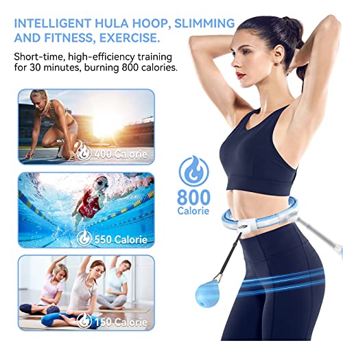 Coollia Hula Hoop Fitness Adultos y Niños,no se Cae y Ajustable, para pérdida de Peso y Fitness, Smart Hula Hoop Masaje de 360° con 16 segmentos para Bajar de Peso, Apto para Principiantes