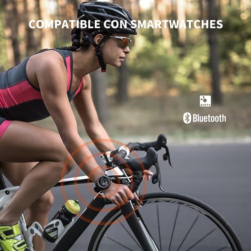 COOSPO BK9C Sensor de Cadencia para Ciclismo, Bluetooth5.0 Ant+ y 300H Duración de la Batería Resistente al Agua IP67，Cadence Sensor Inalámbrico de RPM de Bicicleta