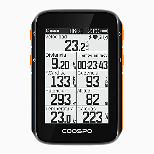 COOSPO Ciclocomputador GPS Computadora Bicicleta Inalámbrica Ordenador de Ciclismo Pantalla LCD de 2.6 Pulgadas por Impermeable Bicicleta de Carretera MTB Bicicleta