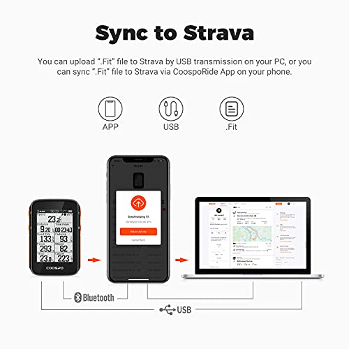 COOSPO Ciclocomputador GPS Computadora Bicicleta Inalámbrica Ordenador de Ciclismo Pantalla LCD de 2.6 Pulgadas por Impermeable Bicicleta de Carretera MTB Bicicleta
