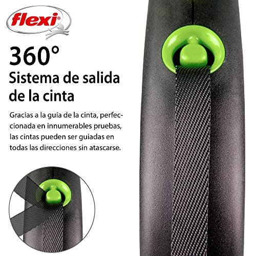 Correa Flexi Black Design S Cinta 5M Verde