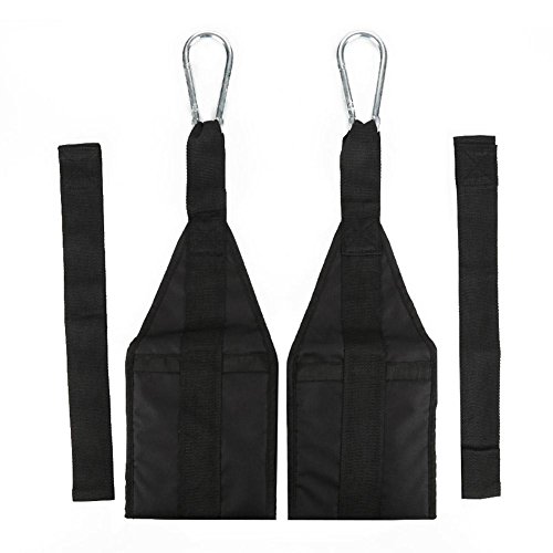 Correas abdominales, 1 par AB Straps Sling Suspension Correas Suspensión Muscle Abdominales Barra de Entrenamiento Montadas Correas de Ejercicio con Anillas