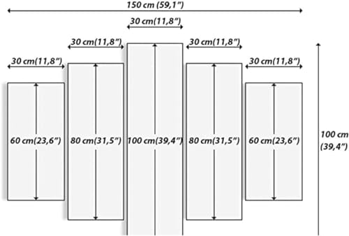 Corriendo Pasos Cuadros Sobre Lienzo 5 Piezas (Xl/Sin Marco 150 X 100 Cm) Lienzos Decorativos Cuadros Decoracion Salon Cuadros Modernos Cuadros Decorativos Wall Art Decorativo -5P1W/B2B