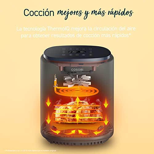 COSORI Freidora de Aire Inteligente 75-230℃, Air Fryer con 7 Programas, Pantalla Táctil Digital, 30 Recetas de APP, Freidora sin Aceite 3,8L Apta para Lavavajillas, Amazon Exclusive, 1500W