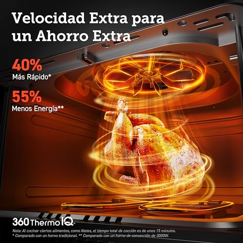 COSORI Freidora de Aire Wifi 6,4 L, Air Fryer con Doble Resistencia, 60+ Recetas de App Creadas por Chef en Español, Freidora sin Aceite con 12 Programas, Gris Oscuro, Dual Blaze