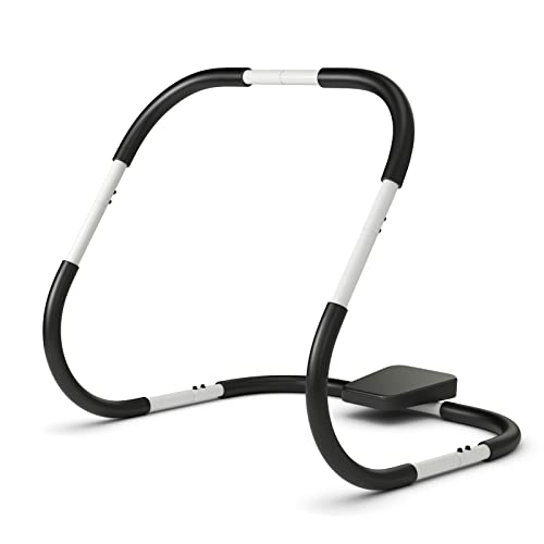 COSTWAY Entrenador de Fitness AB Trainer, Entrenador de Ejercicios de Fuerza Abdominales, Reposacabezas Acolchado (blanco)