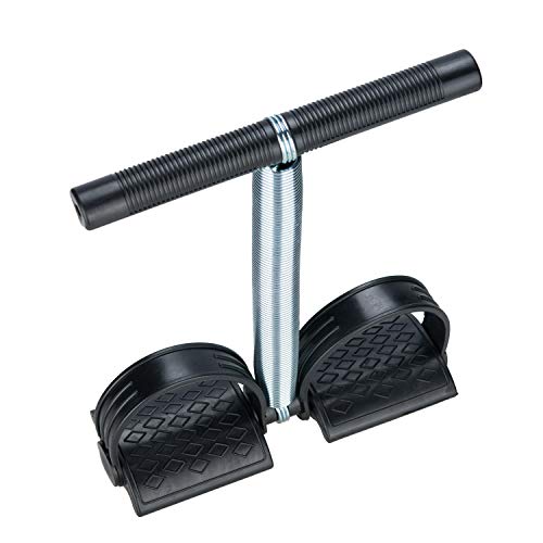 Covvy Elastic Sit Up Cuerda De Tracción Tensión De Primavera Pedal De Pie Abdomen Ejercitador De Piernas Tummy Trimmer Equipment Bodybuilding Expander Para Entrenamiento De Yoga Físico (Black)