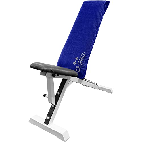 C.P. Sports Fitness Towel Microfibre | Fijación + Bolsa con Cremallera | Gimnasio Entrenamiento Deporte | Extra Suave, Lavable, Larga y Grande | para Mujeres y Hombres | Color Azul Oscuro