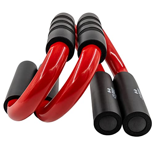 C.P.Sports Premium Push-Up Bars | Asas para Flexiones de Brazos Que no dañan Las muñecas | Ideal para Entrenar en el Gimnasio de casa | Ergonómico y Acolchado | Juego de 2