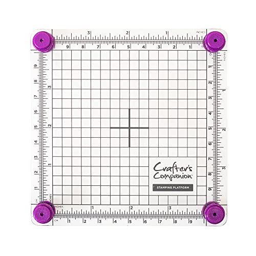 Crafter's Companion CC-Tool-STPLAT4 Plataforma de Estampado para la elaboración de proyectos-10cm x 10cm, Caucho, 4" x 4"