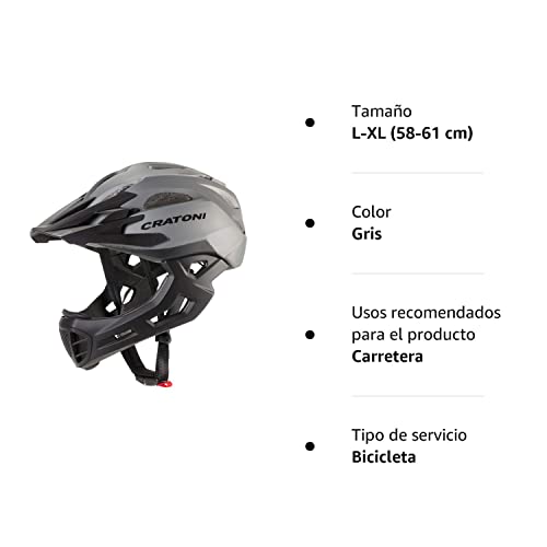 Cratoni C-Maniac - Casco de bicicleta para BMX Freeride Downhill (Stone, M-L (54-58 cm)