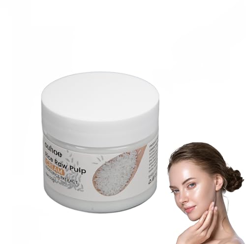 Crema Facial de Arroz Reparación de Arroz Crema Facial Hidratante Extractos de Arroz Antienvejecimiento Reparación de Pecas Piel Dañada Restaura Hidratación Piel Facial 50ml