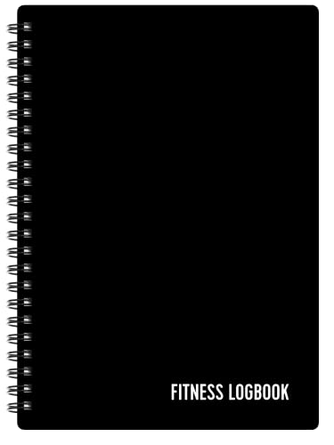 Cuaderno de registro de fitness, seguimiento de 150 entrenamientos, papel grueso, cubierta duradera, A5, diario de entrenamiento sin fecha, libro de registro de planificación, seguimiento de la