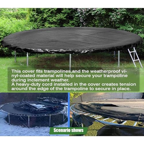 Cubierta Meteorológica De Trampolines Sombra De Sol UV Impermeable Para Lluvia De Polvo Para 6ft A 16ft Cubierta De Protección De Trampolín Materiales De PE Resistentes A La Intemperie Fijación Segura