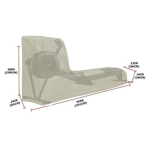 Cubierta para Náquina de Remo - Impermeable, Anti-UV Antipolvo - Cubierta Protectora Remo(241 x 61 x 100 CM)