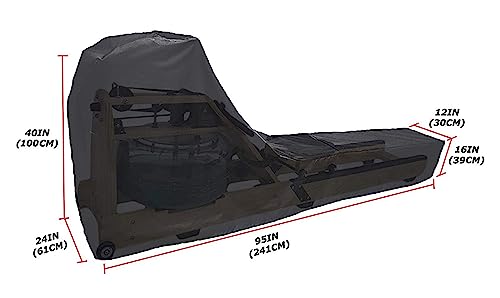 Cubierta para Náquina de Remo,Cubierta Protectora para Equipos de Fitness Remo - Impermeable, Anti-UV y Antipolvo(241 x 61 x 100 CM)