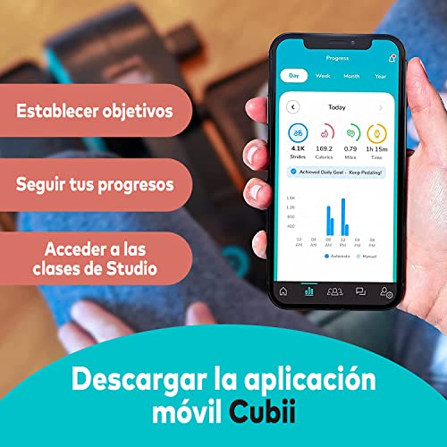 Cubii GO - Pedales Estáticos (con Ruedas) - Mini Elíptica de Escritorio para Fitness en Casa - Elíptica para Casa Pequeña - Ejercitador de Piernas Cubii - Pedaleo Personas Mayores