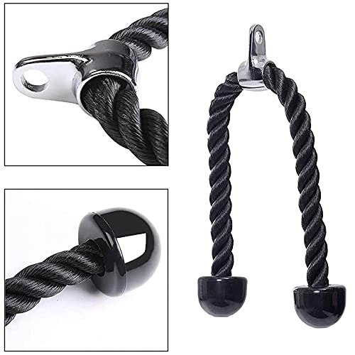 Cuerda Tríceps Cuerda para Entrenamiento Trabajos Pesados Cuerda Biceps Cuerda Tríceps Heavy Duty Desplegable Manijas Antideslizantes Cuerda Tríceps para Fitness Body Building Uso Doméstico