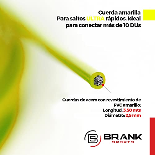 Cuerdas de Repuesto BRANK SPORTS para Cuerda de Saltar - Longitud de 3m - Cuerdas de Saltar para Adultos, Hombres, Mujeres y Niños - Cuerda de Velocidad para Boxeo y Gimnasio - Apta Cuerdas con Pesas