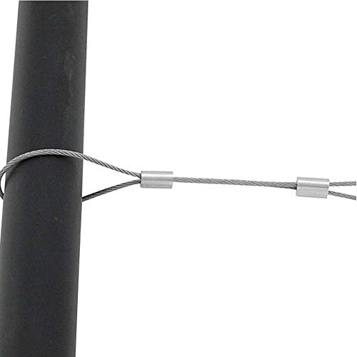 CYH Juego de Barandas de Cable Acero, 100X M3 Manguitos Fundas para Cuerda de Cable de Aluminio de Bucle de Doble Orificio, 40X Dedal Guardacabos de cuerda de cable, para Aparejos de Cable de Alambre