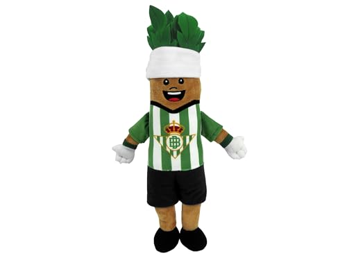 CyP Brands- Real Betis Balompié- Osito de Peluche, Peluche, Juguetes, Oso con Camiseta, Fútbol, Color Blanco y Negro, Producto Oficial