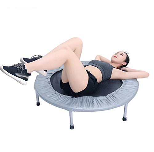 CZFWRX 36 Pulgadas, niños, Dama, Perder Peso, Pierna, Adelgazamiento, trampolín, Gimnasio en casa, Ejercicio, Cama Plegable para Saltar, Equipo de Fitness (Color : Gray)