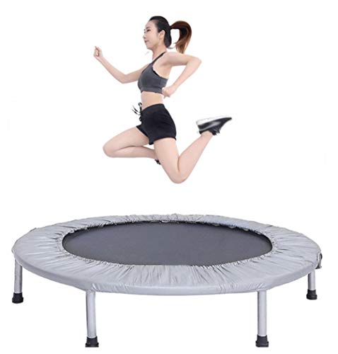 CZFWRX 36 Pulgadas, niños, Dama, Perder Peso, Pierna, Adelgazamiento, trampolín, Gimnasio en casa, Ejercicio, Cama Plegable para Saltar, Equipo de Fitness (Color : Gray)