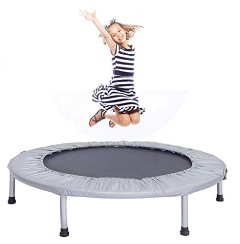 CZFWRX 36 Pulgadas, niños, Dama, Perder Peso, Pierna, Adelgazamiento, trampolín, Gimnasio en casa, Ejercicio, Cama Plegable para Saltar, Equipo de Fitness (Color : Gray)