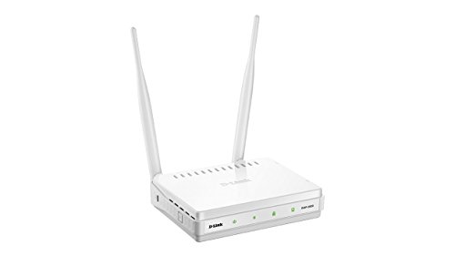 D-Link DAP-2020 - Punto de acceso WiFi N300 (802.11n/g/b hasta 300 Mbps, 2.4 GHz, 1 puerto Ethernet RJ-45 10/100 Mbps, WPA2, WPS, QoS, 2 antenas externas extraíbles de 5dBi), blanco