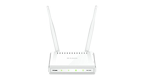 D-Link DAP-2020 - Punto de acceso WiFi N300 (802.11n/g/b hasta 300 Mbps, 2.4 GHz, 1 puerto Ethernet RJ-45 10/100 Mbps, WPA2, WPS, QoS, 2 antenas externas extraíbles de 5dBi), blanco