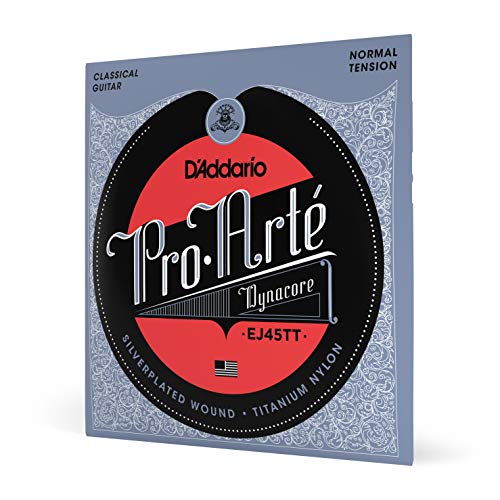 D'Addario EJ45TT ProArte DynaCore Titanium Trebles Normal Tension Classical Guitar Strings