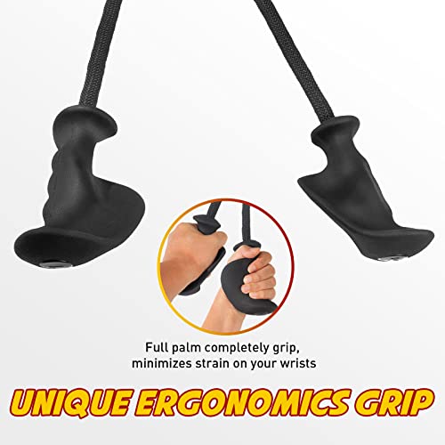 DASKING Cuerda Ergonómica para Tríceps con Empuñadura de Goma, Accesorio para Máquina de Cable con Mango Antideslizante para Ejercicio de Tríceps, Entrenamiento Muscular - Equipos de Gym Fitness