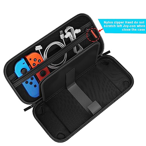 daydayup Funda para Nintendo Switch y Switch OLED con 20 Ranuras para Tarjetas de Juego - Funda Rígido de Almacenamiento en Material para Consola y Accesorios de Nintendo Switch