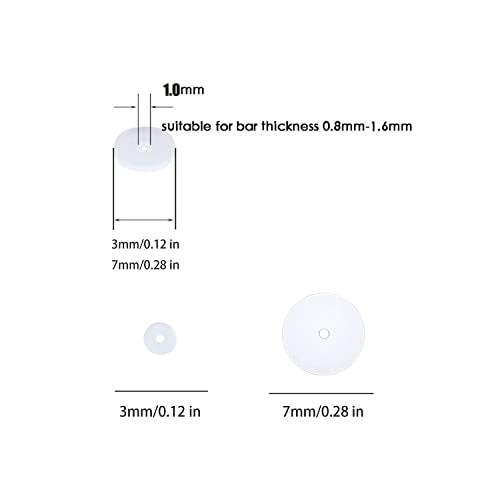 Decentraland 6 piezas de discos de perforación transparentes para piercing de barriga, aretes de silicona a presión para queloides, almohadillas curativas para ombligo, kit de piercing de ombligo,