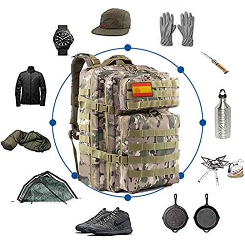 Delgeo Mochila Tácticas Militar, 45L Gran Capacidad Mochila Crossfit, Plegable Impermeable Mochila Supervivencia, Montañismo, Senderismo, Trekking, Acampada, Aventura o Viajes