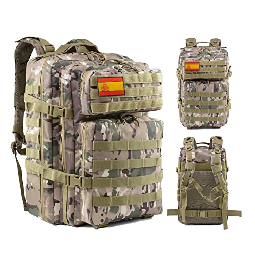 Delgeo Mochila Tácticas Militar, 45L Gran Capacidad Mochila Crossfit, Plegable Impermeable Mochila Supervivencia, Montañismo, Senderismo, Trekking, Acampada, Aventura o Viajes