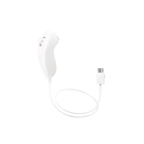 Desconocido Nunchuk Remoto Adjunto Controller para Nintendo Wii (White Edition) - Generic