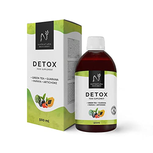 DETOX CLEANSER JARABE. Potente adelgazante y diurético natural. Con sabor frutos rojos. 500ml. NATNATURA HEALTH & BEAUTY. 100% vegano y sin gluten.