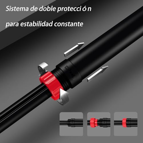 DH FitLife Barra de dominadas para marco de puerta sin tornillos | Pull Up Bar Doorway para enroscar | entrenador de espalda para puerta 70-90 cm | con nivel de burbuja